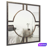 Metal Circle Accent Wall Mirror XPM5627 3D Model Vray