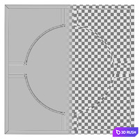 Metal Circle Accent Wall Mirror XPM5627 3D Model Vray