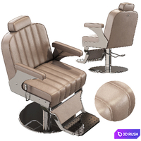 Gamma Bross Lenny Barber Chair 3D Model Vray