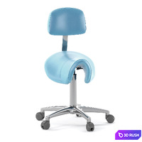 Lemi Group 052 S Hairdresser's stool on wheels 3D Model Vray
