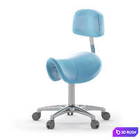 Lemi Group 052 S Hairdresser's stool on wheels 3D Model Vray