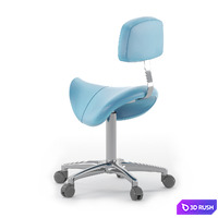 Lemi Group 052 S Hairdresser's stool on wheels 3D Model Vray