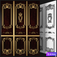 Panels for walls 3D Model Vray