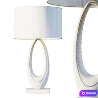 Mid Century Studio Art Metal Oval Buffet Lamp 3D Model Corona