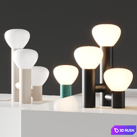 Lambert &amp; Fils Parc Table Lamps 3D Model Vray, Corona