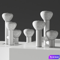 Lambert &amp; Fils Parc Table Lamps 3D Model Vray, Corona