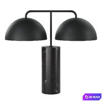 CB2 - Domes Black Marble Table Lamp 3D Model Corona
