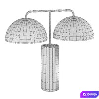 CB2 - Domes Black Marble Table Lamp 3D Model Corona