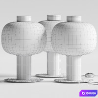 Brokis Bonbori Table Lamps 3D Model Vray, Corona