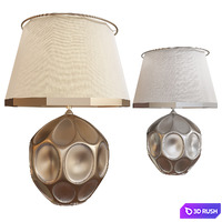 Dobbs White Ceramic Accent Table Lamp 3D Model Vray, Corona