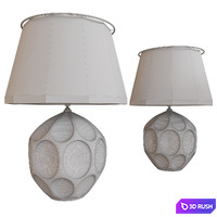 Dobbs White Ceramic Accent Table Lamp 3D Model Vray, Corona