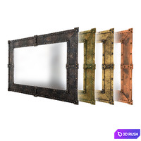 Mirror in the industrial frame 3D Model Vray