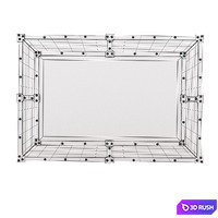Mirror in the industrial frame 3D Model Vray
