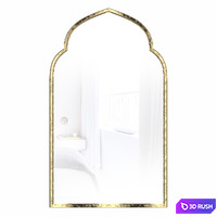 Glam Distressed Accent Mirror 3D Model Vray