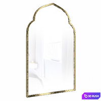 Glam Distressed Accent Mirror 3D Model Vray