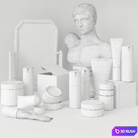 A set of elite cosmetics. Makeup 3D Model Corona