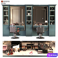 Beauty salon set 010 3D Model Vray, Corona