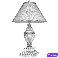 Crystal table lamp eichholtz noble 3D Model Vray