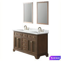 OVE Ophelia 60 Almond Latte Vanity 3D Model Corona