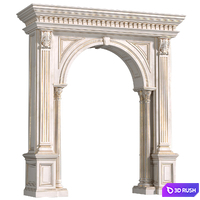 Arch in classic style.Arched interior doorway in a classic style.Traditional Interior Arched Doorway Opening 3D Model Vray, Corona