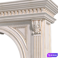 Arch in classic style.Arched interior doorway in a classic style.Traditional Interior Arched Doorway Opening 3D Model Vray, Corona