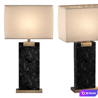 RECTANGULAR COLUMN MARBLE TABLE LAMP 3D Model Vray, Corona