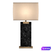 RECTANGULAR COLUMN MARBLE TABLE LAMP 3D Model Vray, Corona