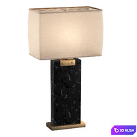 RECTANGULAR COLUMN MARBLE TABLE LAMP 3D Model Vray, Corona