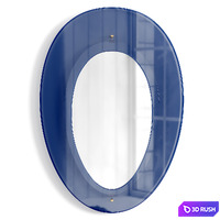 Ovoid Mirror by Max Ingrand for Fontana Arte 3D Model Corona
