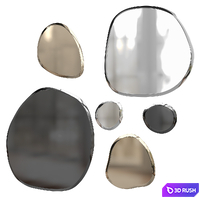 Mirror CATTELAN ITALIA HAWAII 3D Model Vray, Corona