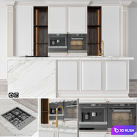 Kitchen 04 3D Model Vray, Corona