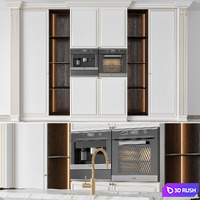 Kitchen 04 3D Model Vray, Corona