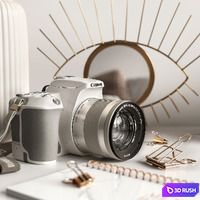 Designer's workplace 3D Model Vray, Corona