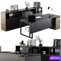 Office Furniture - Manager Set 07 3D Model Vray, Corona
