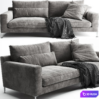 B&amp;B Italia Harry Sofa 3D Model Vray, Corona