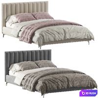 Colette Platform Bed 3D Model Vray, Corona