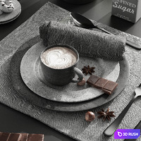 Table setting 2 3D Model Vray, Corona