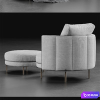 Minotti Torii 3D Model Vray, Corona