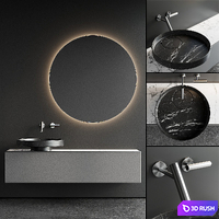 Falper Eccentrico Vanity Unit Set 1 3D Model Vray, Corona