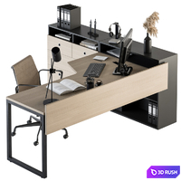 Office Furniture - Manager Set 16 3D Model Vray, Corona