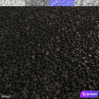 Gravel set 01 3D Model Vray, Corona