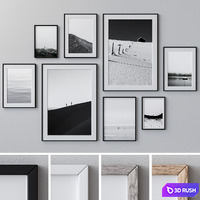 Photo Frames Set 992 3D Model Vray, Corona