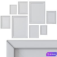 Photo Frames Set 992 3D Model Vray, Corona