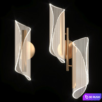 Wall lamp LICAN Nordic Gold 3D Model Corona