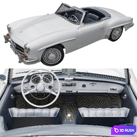 Mercedes Benz 190 SL 3D Model Corona