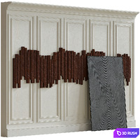 Decorative wall composition 23 3D Model Vray, Corona