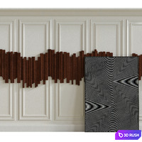 Decorative wall composition 23 3D Model Vray, Corona