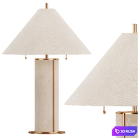 Remi Natural Linen Table Lamp 3D Model Corona