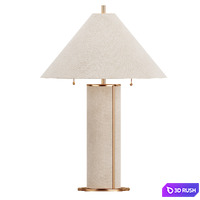 Remi Natural Linen Table Lamp 3D Model Corona