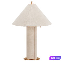 Remi Natural Linen Table Lamp 3D Model Corona